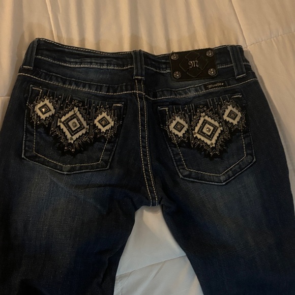 Miss Me Denim - Miss Me Women's Embellished Dark Blue Jeans